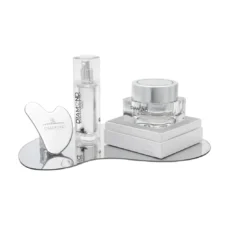 Diamond Lift Pro Set von Utsukusy Cosmetics: Diamond Lift Pro Serum 30ml, Diamond Lift Pro Creme 50ml u. Gua-Sha aus Metall für die Massage mit kaltem Metall 